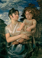 Runge, Philipp Otto - Pauline Runge with her two-year-old-son