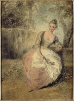 Watteau, Jean Antoine - L’Amante inquiète