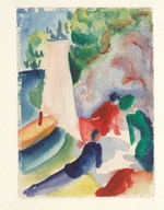 Macke, August - Picnic on the Beach (Picnic after Sailing)