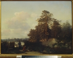 Kamenev, Valerian Konstantinovich - Landscape with Anglers