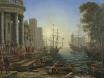 Lorrain, Claude - Seaport with the Embarkation of Saint Ursula