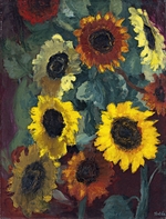 Nolde, Emil - Glowing Sunflowers