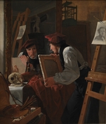 Bendz, Wilhelm - A Young Artist Examining a Sketch in a Mirror
