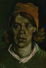 Gogh, Vincent, van - Head of a Peasant woman with red hood