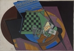 Gris, Juan - Checkerboard and playing cards