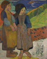 Gauguin, Paul Eugéne Henri - Two Breton Girls by the Sea
