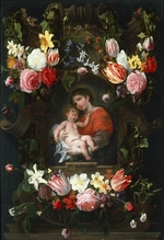 Seghers, Daniel - Garland of Flowers with Madonna and Child