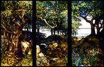 Tiffany, Louis Comfort - A Wooded Landscape in Three Panels