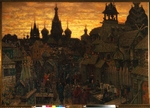 Vasnetsov, Appolinari Mikhaylovich - Ancient Moskow. Street in Kitay-gorod in the 17 century