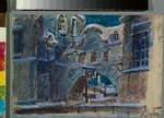 Vrubel, Mikhail Alexandrovich - Stage design for the opera The Queen of spades by P. Tchaikovsky