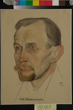 Andreev, Nikolai Andreevich - Portrait of Otto Wilhelm (Wille) Kuusinen (1881-1964)