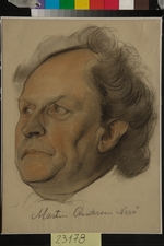 Andreev, Nikolai Andreevich - Portrait of Martin Andersen Nexø (1869-1954)