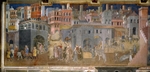 Lorenzetti, Ambrogio - Effects of Good Government in the city (Cycle of frescoes The Allegory of the Good and Bad Government)