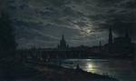 Dahl, Johan Christian Clausen - View of Dresden by Moonlight