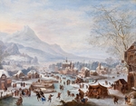 Griffier, Jan - Winter Scene with Skaters