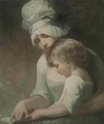 Romney, George - A Mother and Child Reading (Mrs Cumberland and her son)