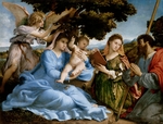 Lotto, Lorenzo - Madonna and Child with Saints Catherine and James the Great