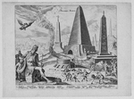Galle, Philipp (Philips) - The Pyramids of Egypt (from the series The Eighth Wonders of the World) After Maarten van Heemskerck