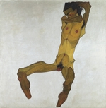 Schiele, Egon - Seated Male Nude (Self-Portrait)