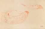 Klimt, Gustav - Reclining Semi-Nude (Masturbating)