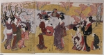 Toyohiro, Utagawa - The Third Month, Triptych (from the series Twelve Months by Two Artists)