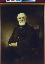 Harlamov (Harlamoff), Alexei Alexeyevich - Portrait of the author Ivan Sergeyevich Turgenev (1818-1883)