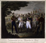 Jügel, Johann Friedrich - The meeting between Emperors Francis I of Austria, Alexander I of Russia and Frederick William III of Prussia at Prague in 1813