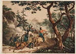 Anonymous - Cossacks attacking French soldiers in a forest