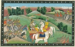 Indian Art - The dialogue between Lord Krishna and Arjuna