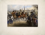 Katzler, Vinzenz - Nicholas I of Russia as colonel-in-chief of the 9th Hussar Regiment Graf Nádasdy at the Glacis in Vienna on 30 December 1845