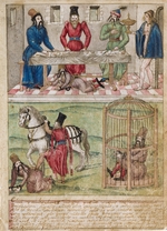 South German master - Bayezid I prisoned by Timur