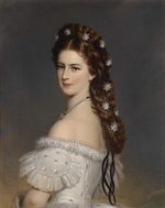 Winterhalter, Franz Xavier - Empress Elisabeth of Austria with Diamond stars in her hair