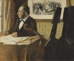 Degas, Edgar - Louis-Marie Pilet, Cellist in the Orchestra of the Paris Opera