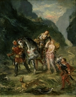 Delacroix, Eugène - Angelica and the wounded Medoro