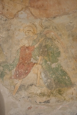 Ancient Russian frescos - Jacob and the Angel