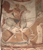 Ancient Russian frescos - Saint George and the Dragon