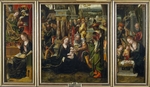 Coecke van Aelst, Pieter, the Elder - The Annunciation. The Adoration of the Magi. The Adoration of the Shepherds