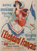 Chéret, Jules - L'Etendard Français Bicycles (Poster)