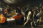 Lanfranco, Giovanni - Gladiator fights at a Banquet