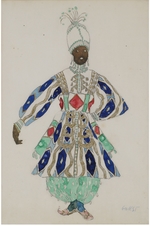 Bakst, Léon - Costume design for the revue Aladin, or the Wonderful Lamp