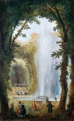 Robert, Hubert - The fountain in the Grove of the muses at the Chateau de Marly