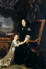 Elle, Louis Ferdinand, the Younger - Françoise d'Aubigné, Marquise de Maintenon (1635-1719) with her niece