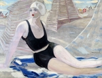 Marval, Jacqueline - Bather in black swimming suit