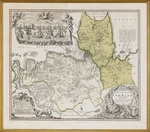 Homann, Johann Baptist - Map of Ingria with View of Saint Petersburg