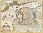 Blaeu, Joan - Livonia Map, Vulgo Lyefland, Atlas Maior