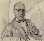 Chekhonin, Sergei Vasilievich - Portrait of the artist and the photographer Miron Sherling (1880-1958)