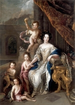 La Fosse, Charles, de - Marquise de Montespan (1640-1707) and her children
