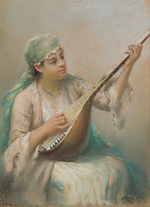Zonaro, Fausto - Woman Playing a Lute