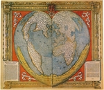 Fine, Oronce - Heart Shaped World Map