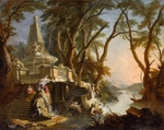 Lajoue, Jacques, de - Imaginary Landscape: The River